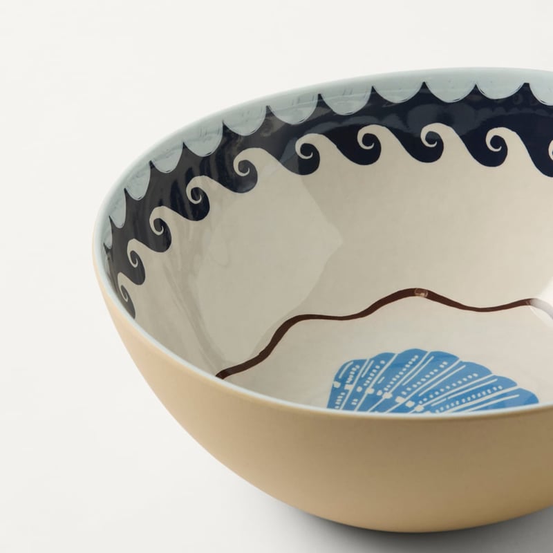 Aegean Blue Melamine Salad Bowl