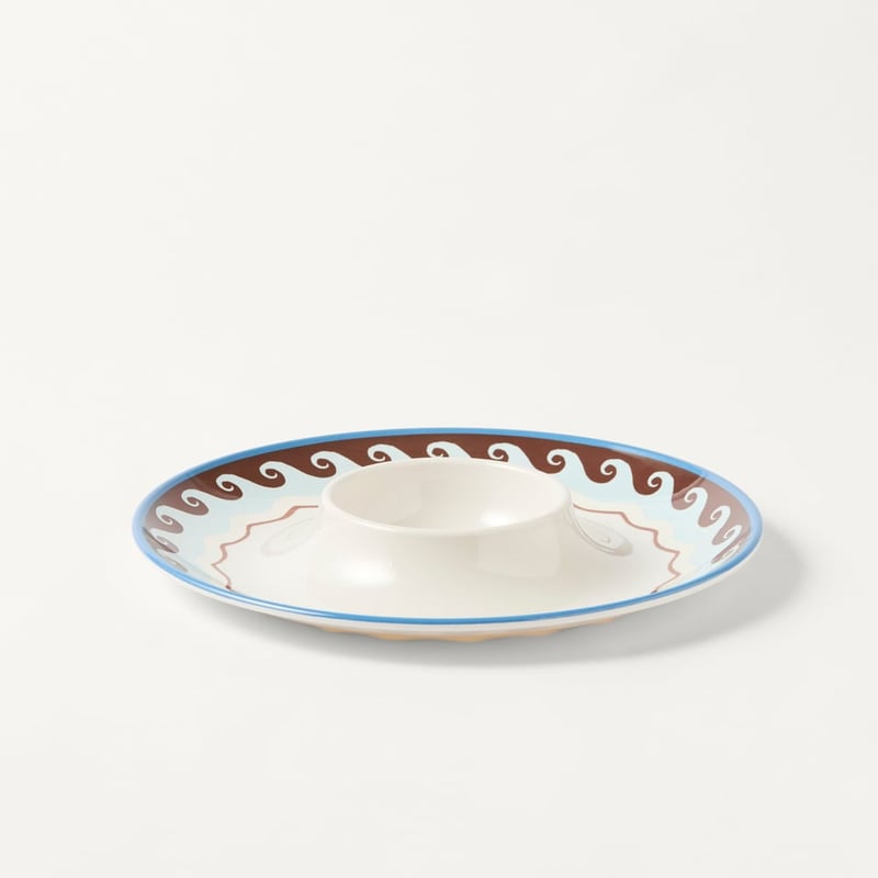 Aegean Blue Melamine Chip and Dip