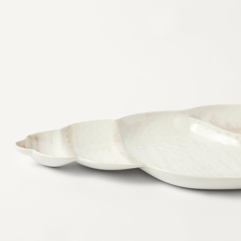 Aegean White Shell Melamine Chip and Dip