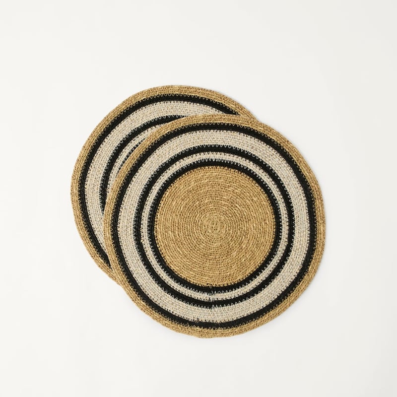 Mali Black & White Placemats Pack of 2