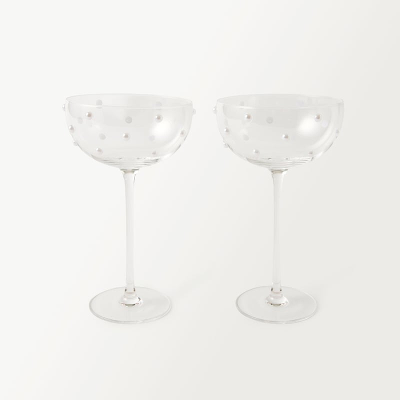 Pearl White Coupe Glass Pack of 2