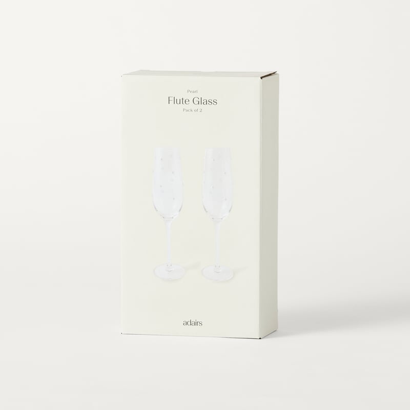 Pearl White Flute Pack of 2