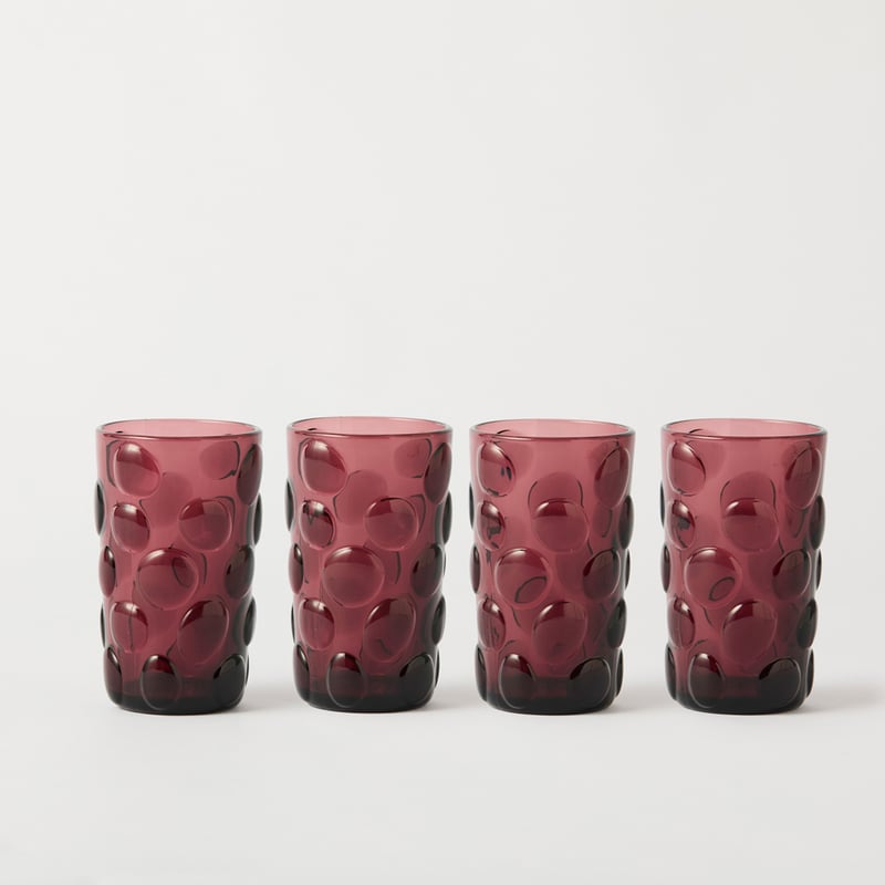 Spot Burgundy Highball Glasses Pack of 4