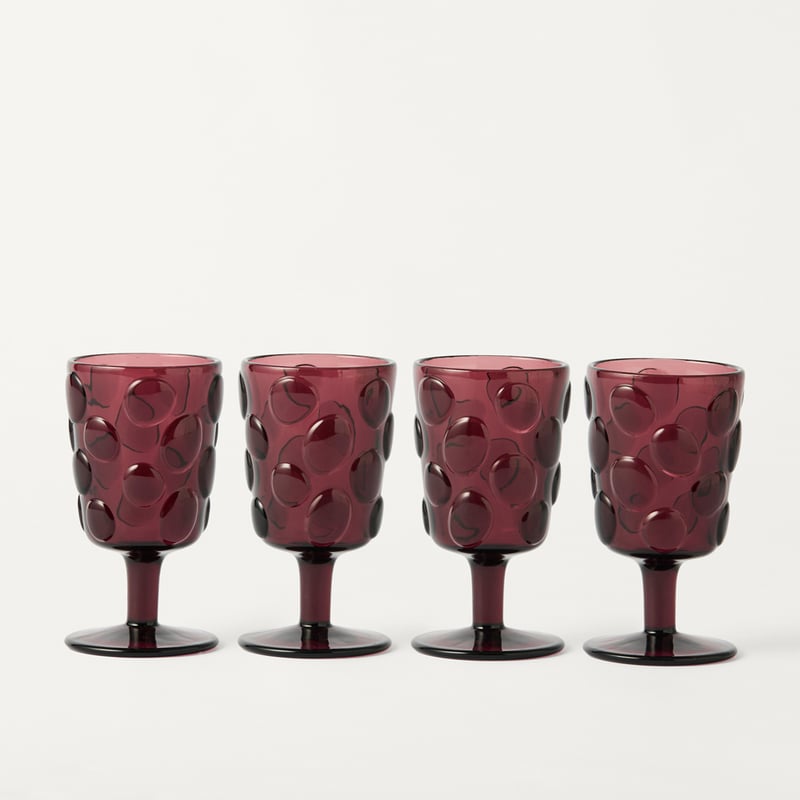 Spot Burgundy Wine Glass Pack of 4