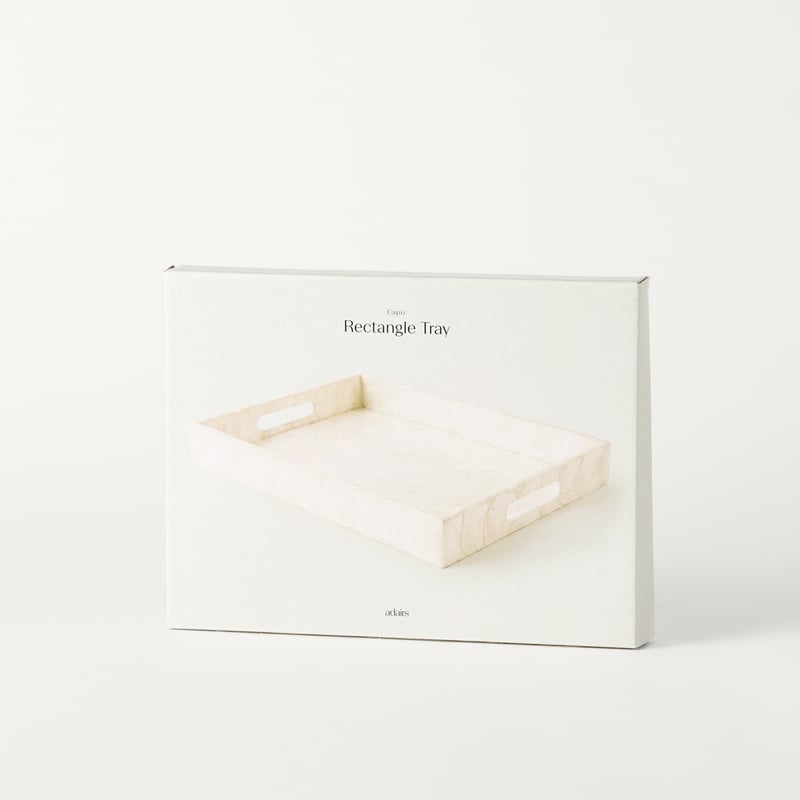 Capiz Ivory Rectangle Tray