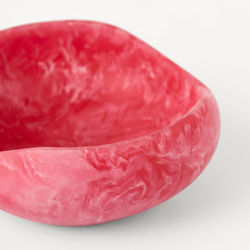 Arto Raspberry Resin Wave Dip Bowl