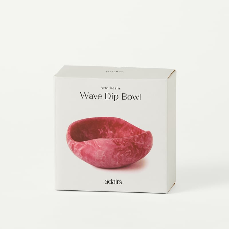 Arto Raspberry Resin Wave Dip Bowl