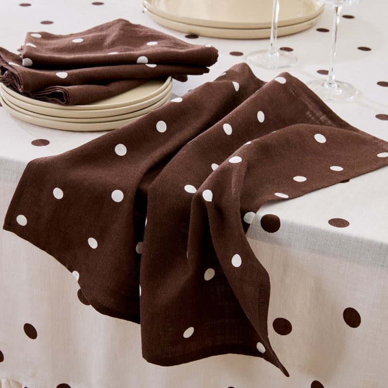Spot Brown Napkins Pack of 4