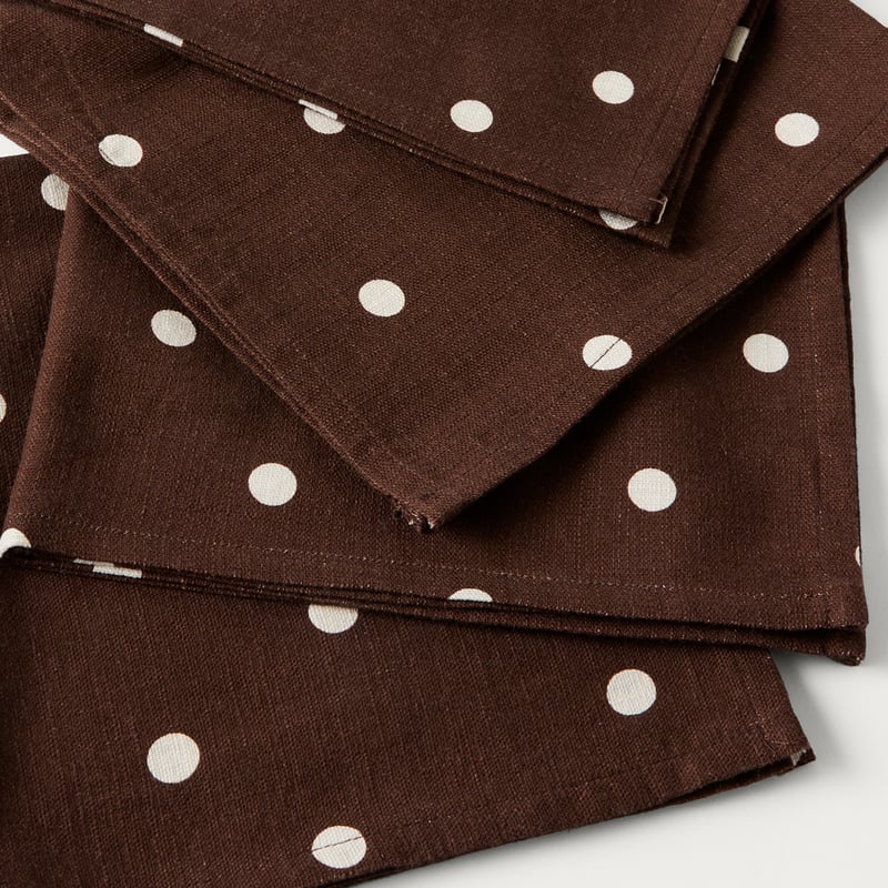 Spot Brown Napkins Pack of 4