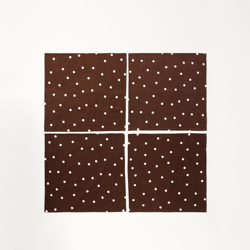 Spot Brown Napkins Pack of 4