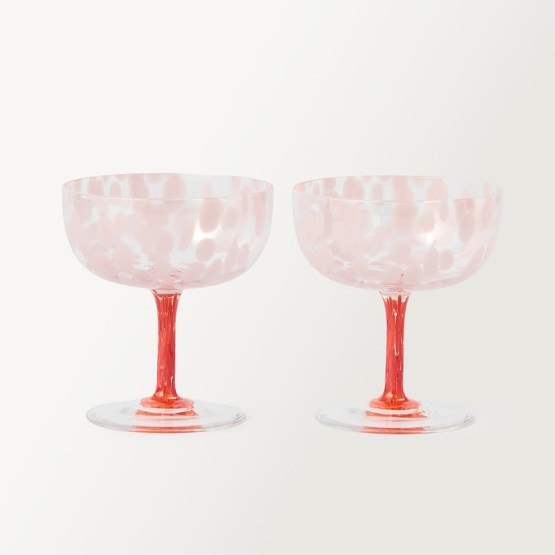 Artglass Pink Coupe Glasses Pack of 2