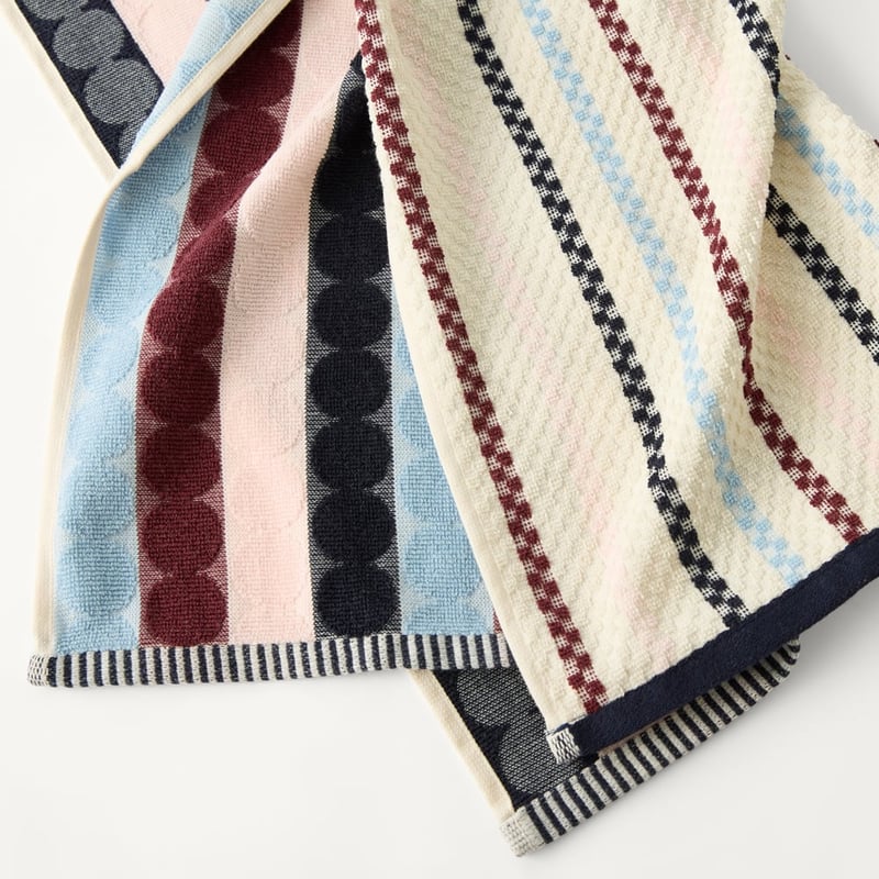 Mimi Iris, Peony, Plum & Sky Blue Cotton Bamboo Tea Towel Pack of 2