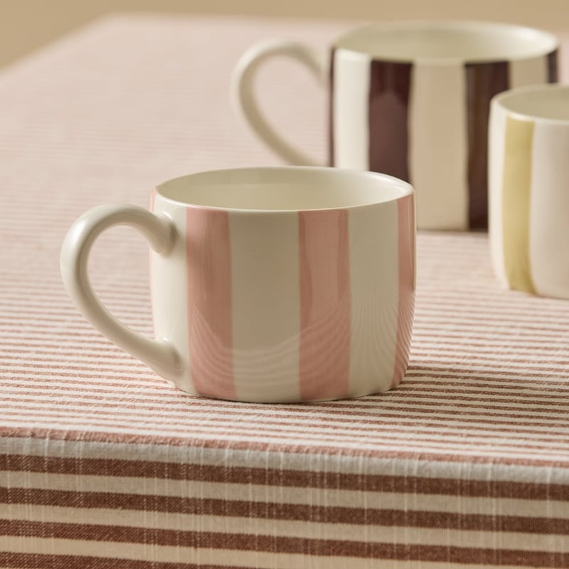 Stripe Peony Mug