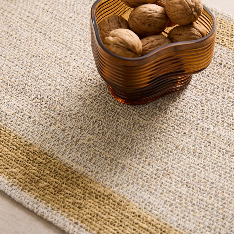 Bowie White & White Table Runner