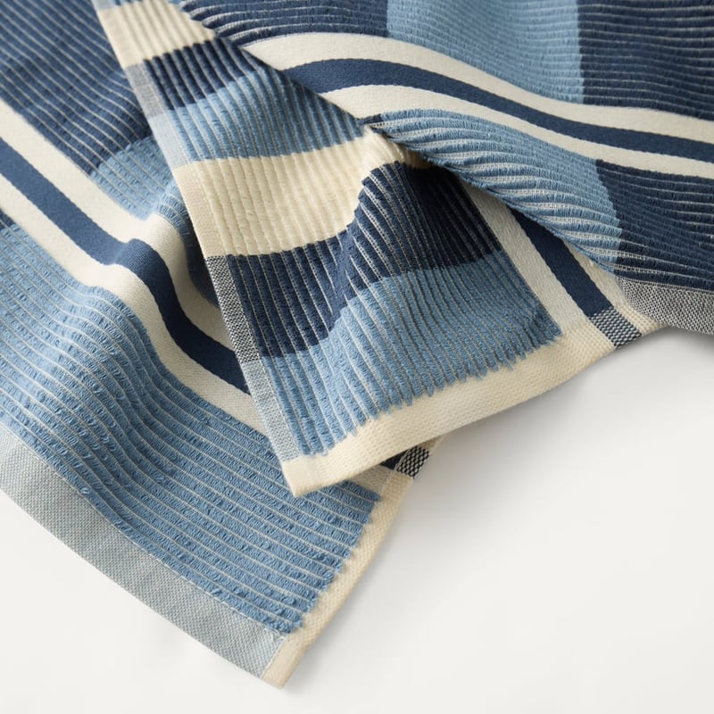 Australian Cotton Midnight Navy Stripe Tea Towel Pack of 3