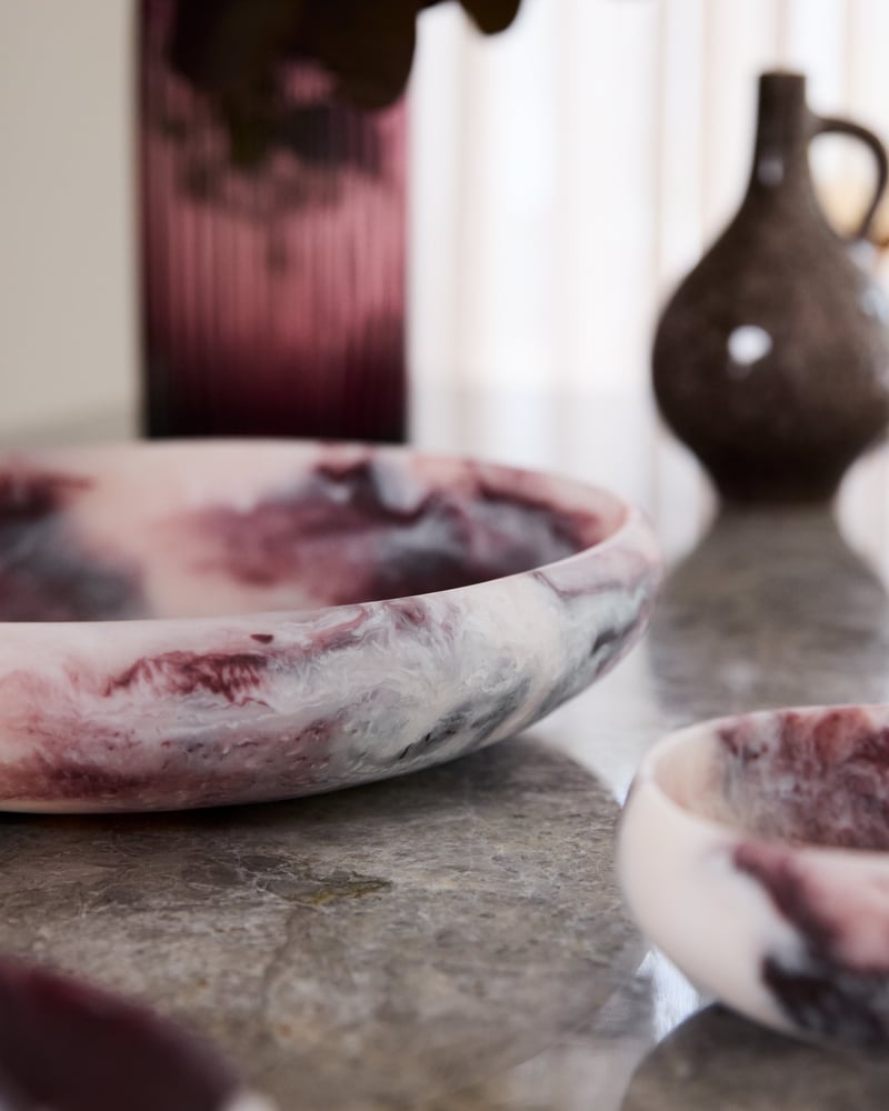 Milano Burgundy Resin Servingware