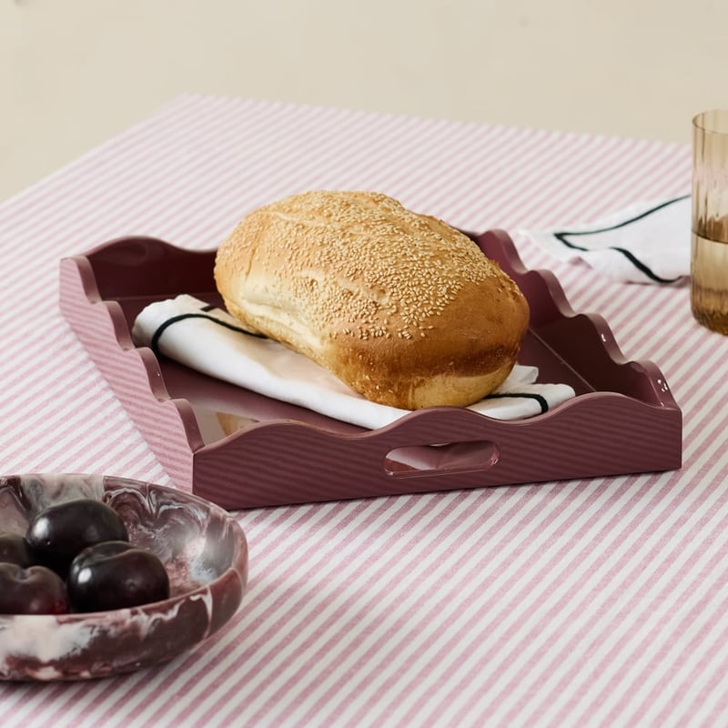 Madelaine Burgundy Serving Tray