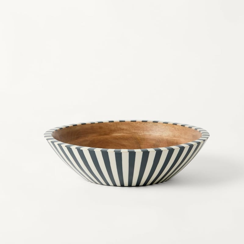 Attica Black & Ivory Resin Wide Bowl