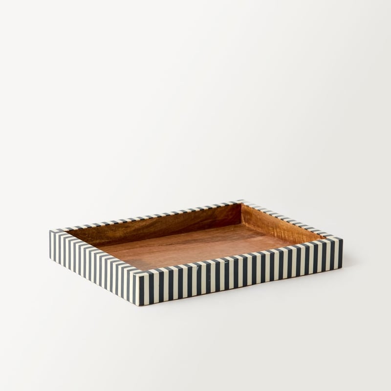 Attica Black & Ivory Resin Tray