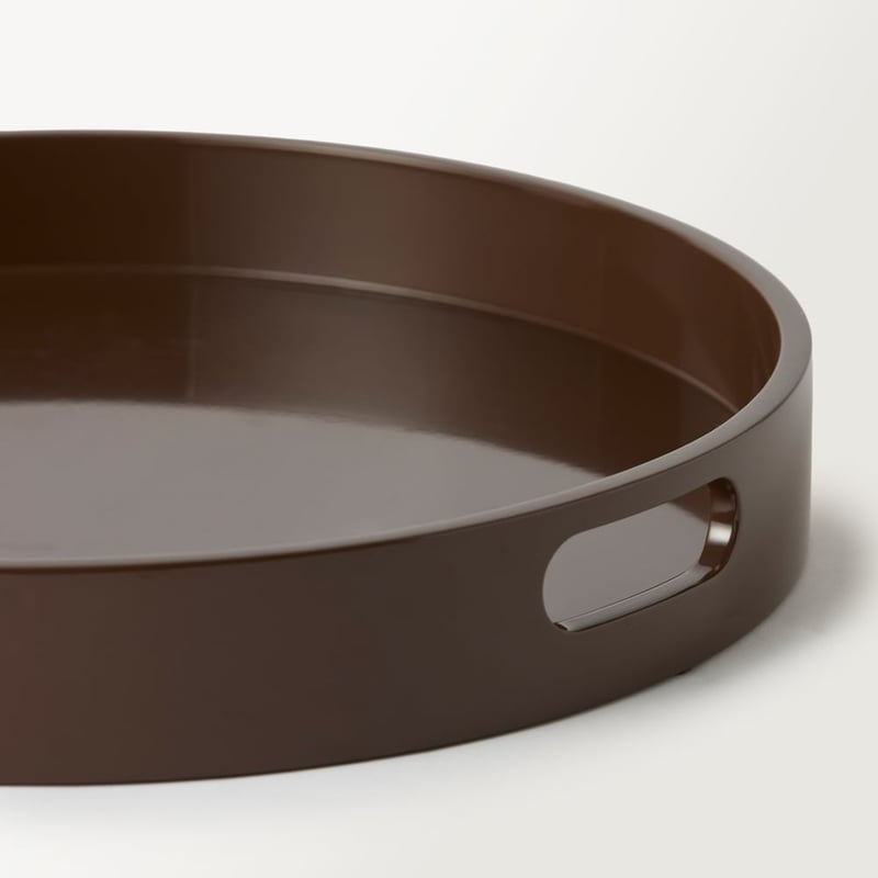 Chloe Chocolate Round Serving Tray