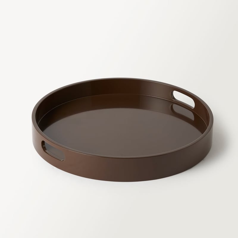 Chloe Chocolate Round Serving Tray