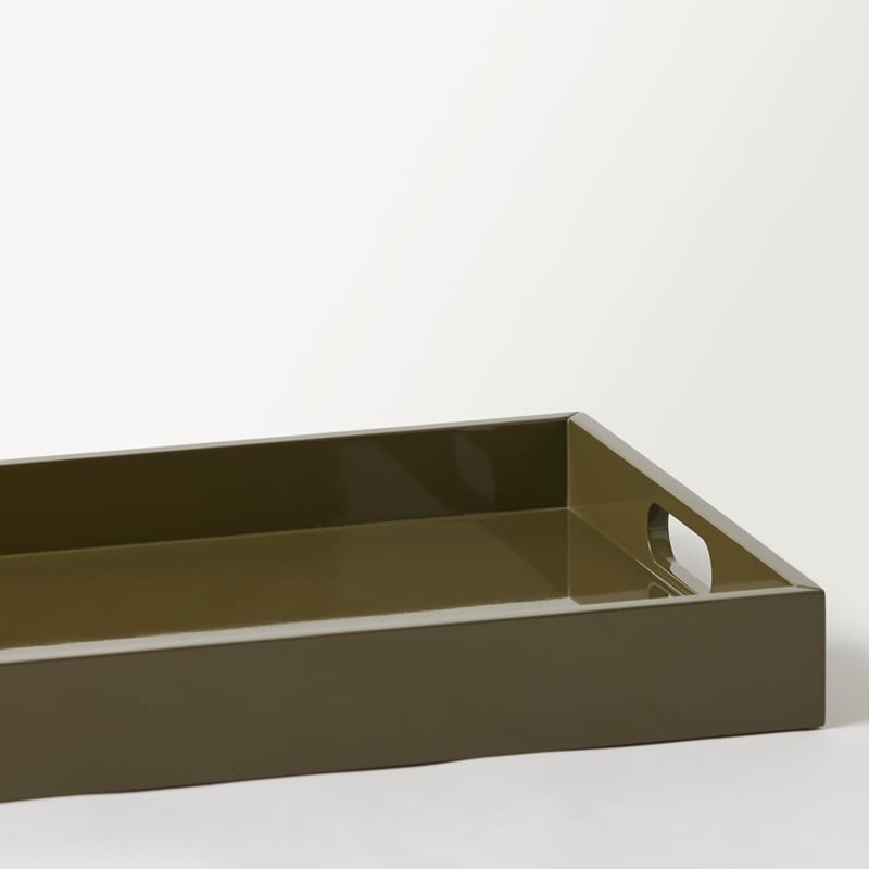 Chloe Dark Olive Rectangular Serving Tray