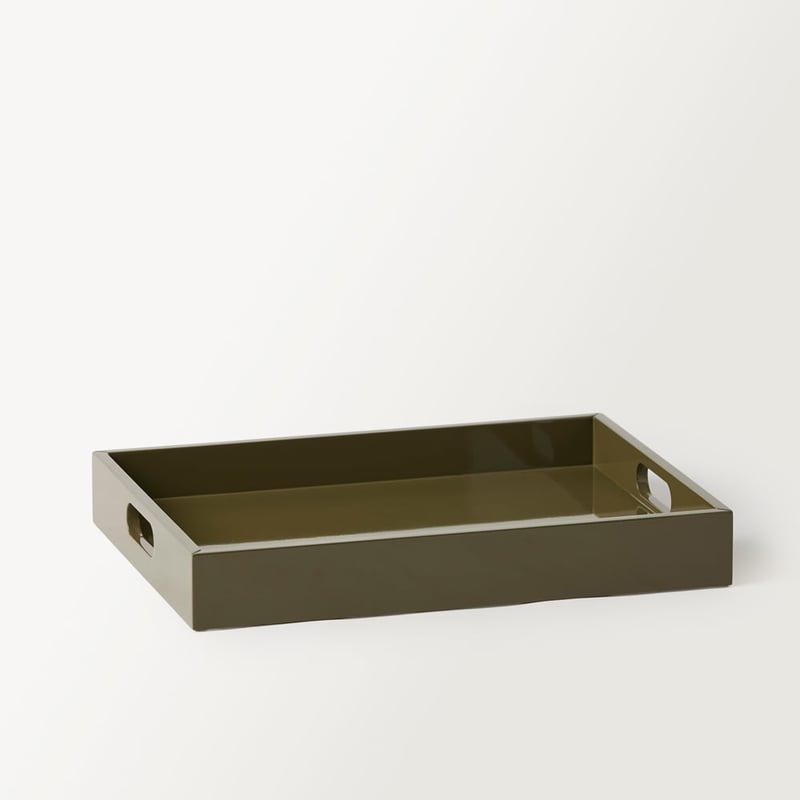 Chloe Dark Olive Rectangular Serving Tray