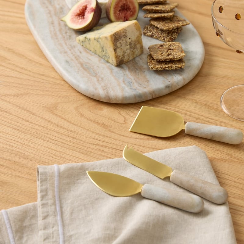 Marmo Toronto Marble Cheese Knife Set of 3