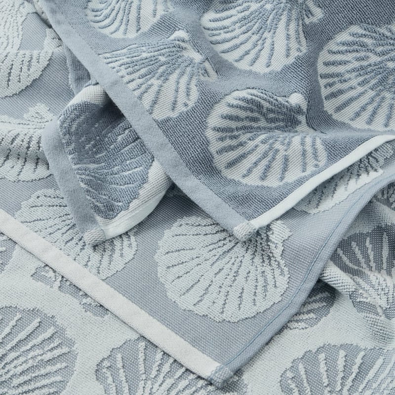 Shell Blue Tea Towel Pack of 2