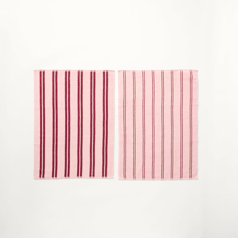 Frankie Blush & Burgundy Tea Towels Pack of 2
