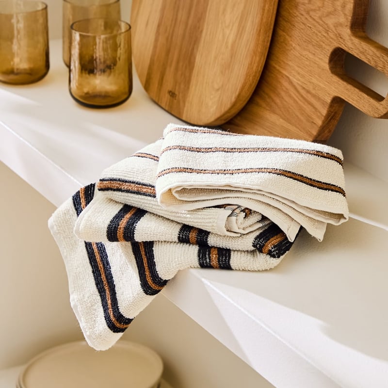 Frankie Black & Nutmeg Tea Towels Pack of 2