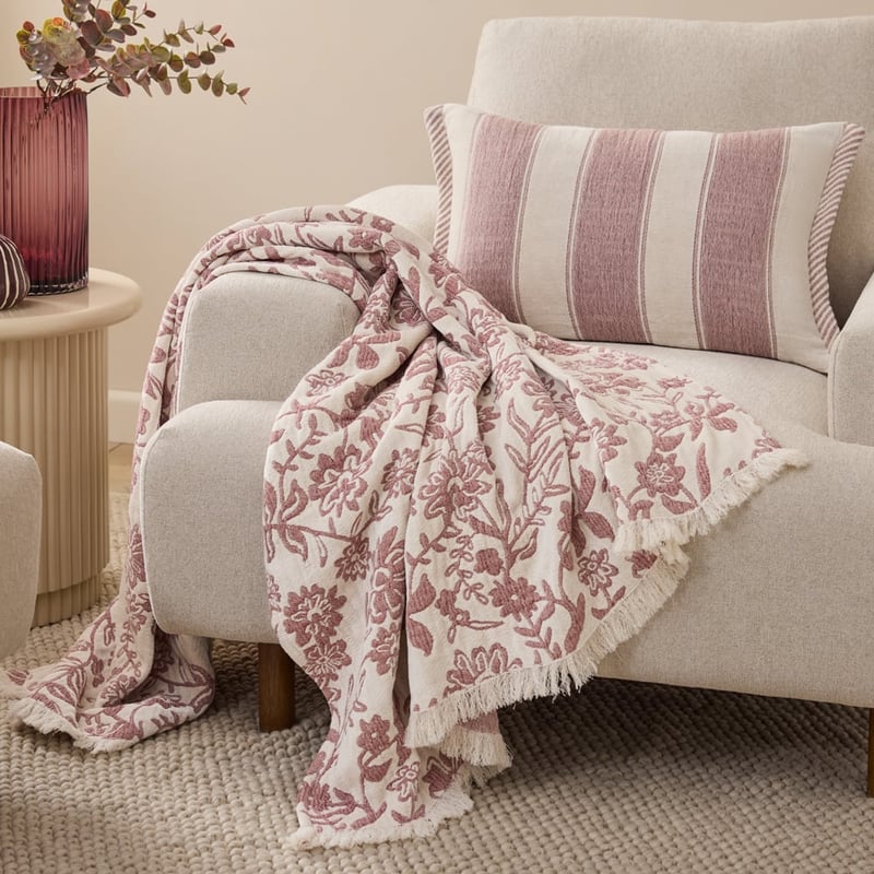 Pippa Redwood Floral Throw