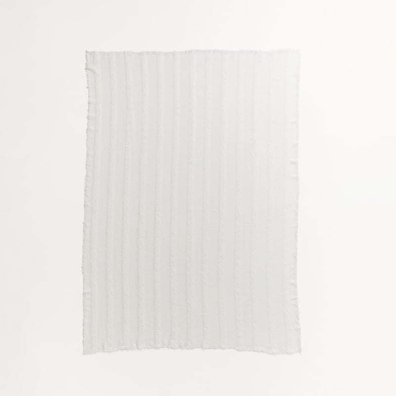 Finley White Stripe Throw