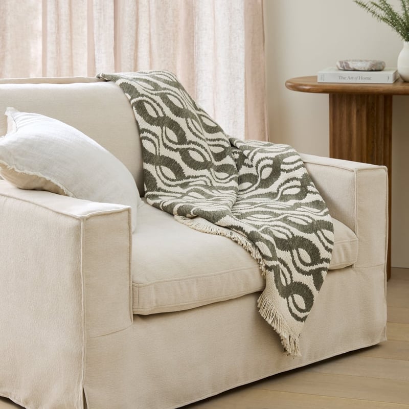 Mira Chive Woven Throw