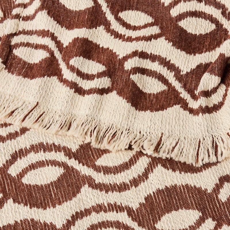 Mira Coffee Woven Throw