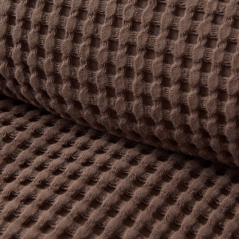 European Turkish Cotton Espresso Waffle Washed Blanket