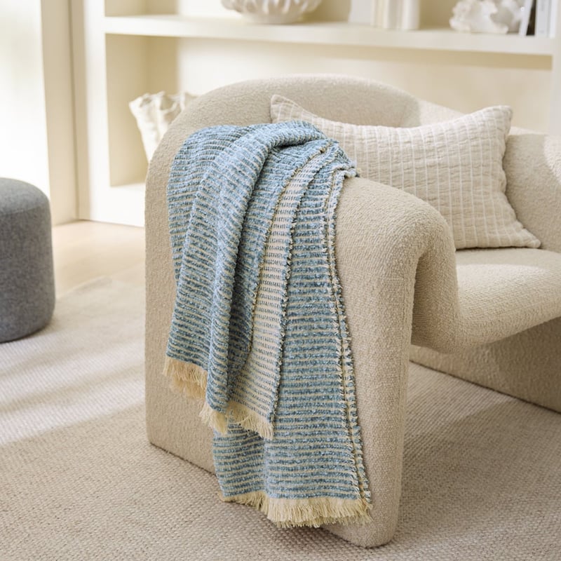 Miles Denim Chenille Throw