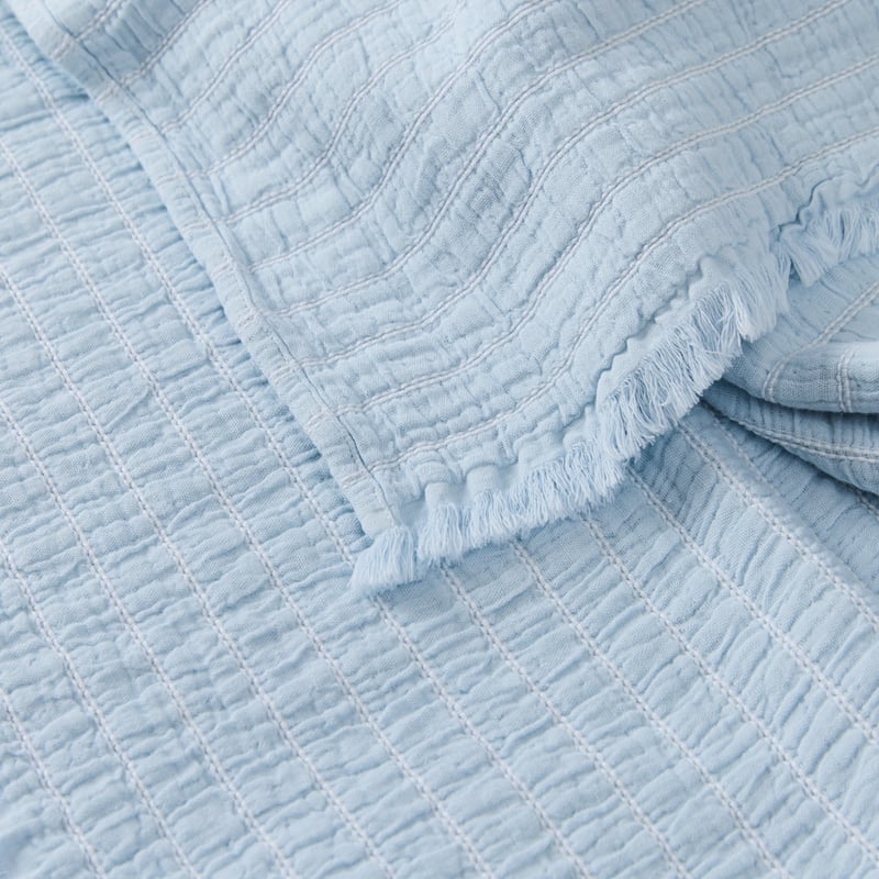 European Migsa Blue & White Throw