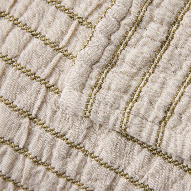European Migsa Natural & Olive Blanket