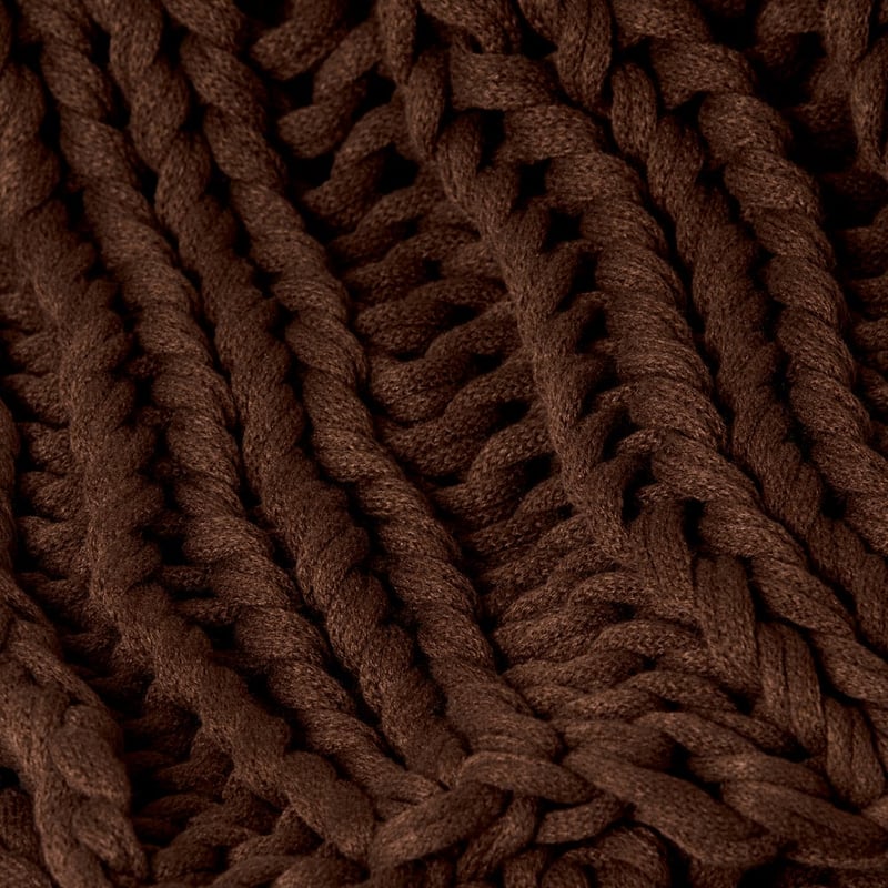 Newport Chocolate Chunky Knit Throw