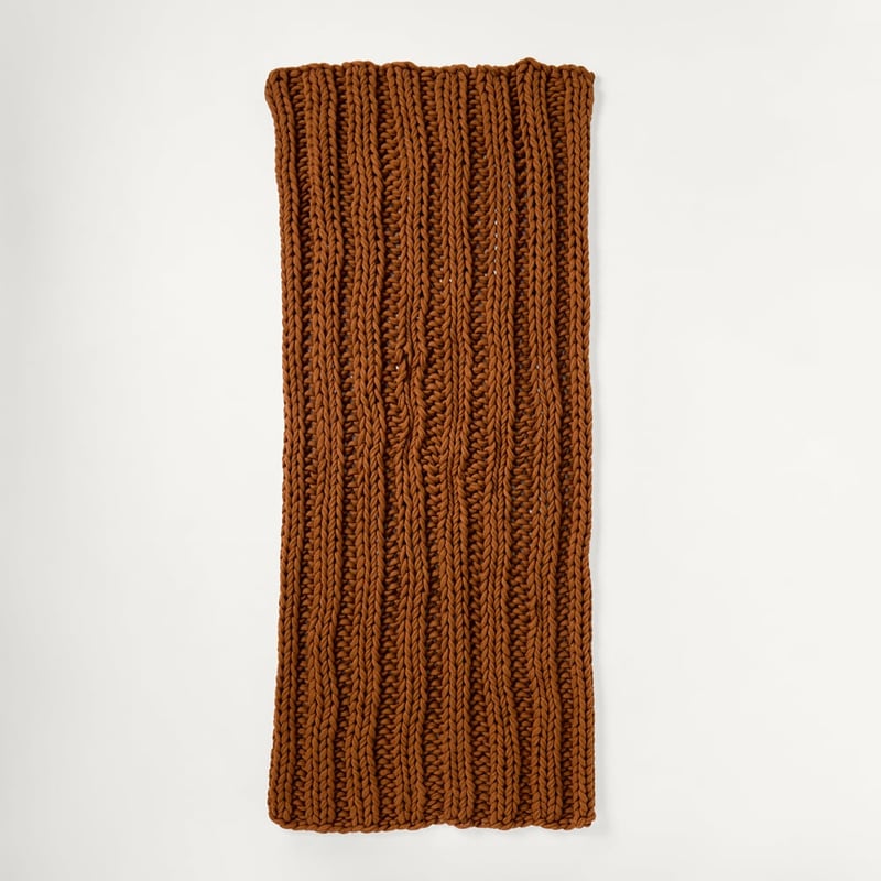 Newport Umber Chunky Knit Throw