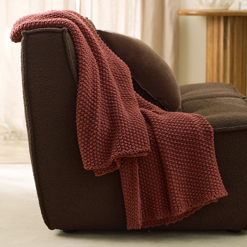Hallstatt Cinnamon Chunky Knit Throw