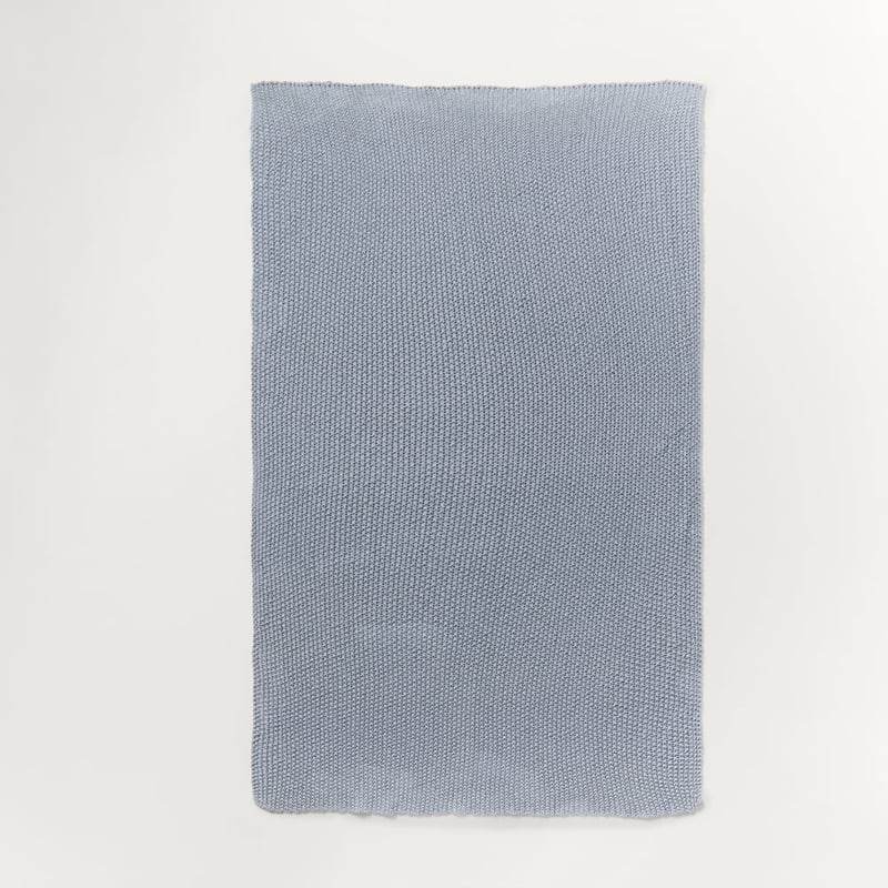 Hallstatt Light Denim Chunky Knit Throw