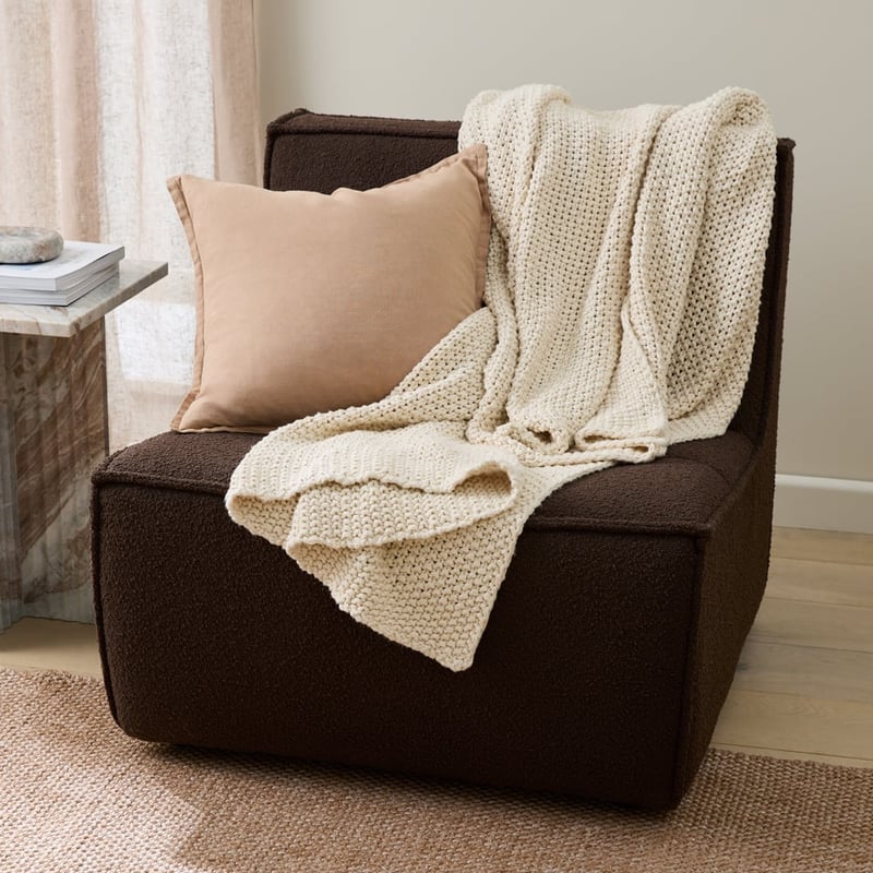 Hallstatt Natural Chunky Knit Throw 
