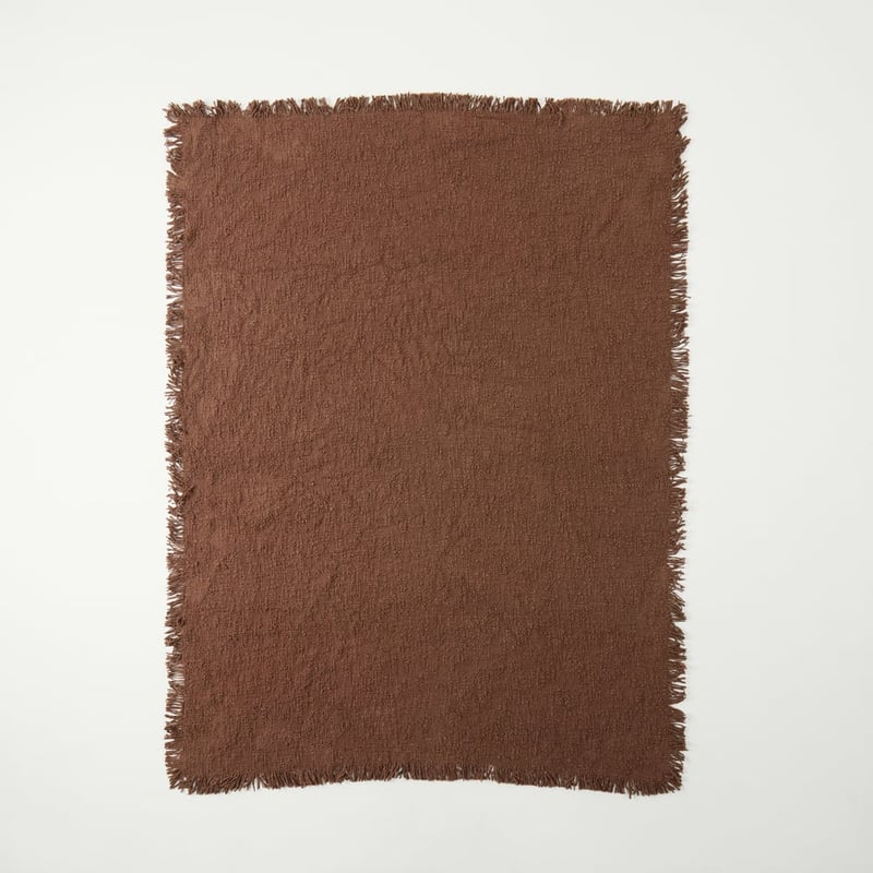 Leiden Chocolate Boucle Throw