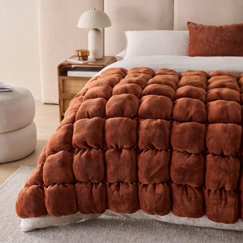 Marshmallow Umber Throw
