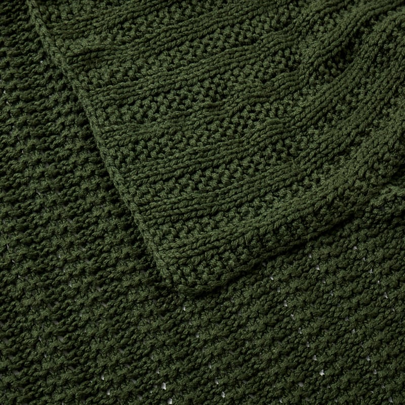Riley Spinach Knit Throw