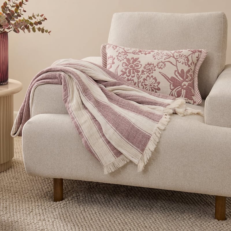Pippa Redwood Stripe Throw