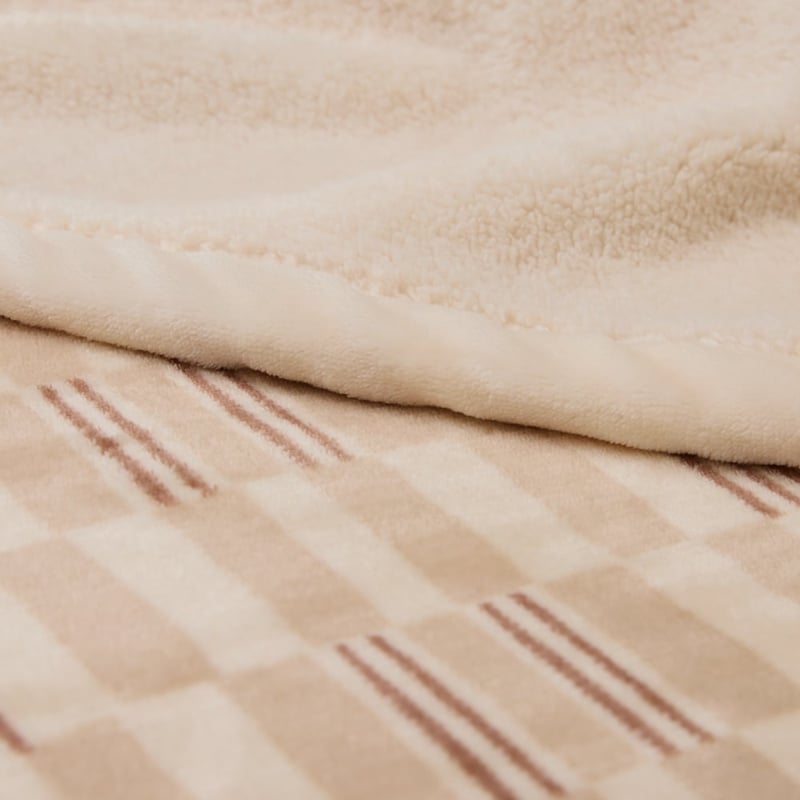 Natural Tile Sherpa Blanket