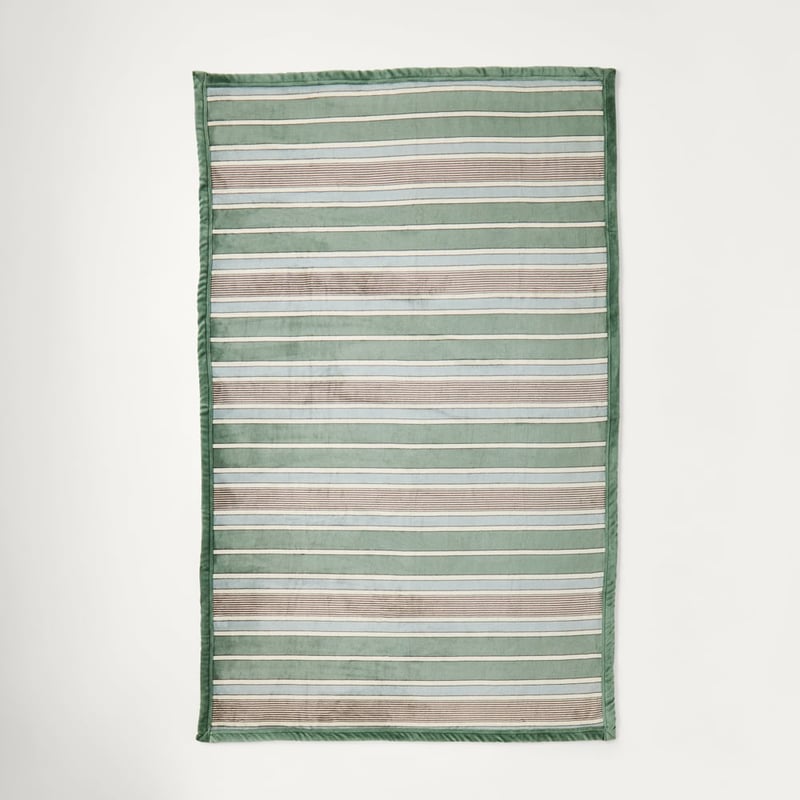 Sherpa Fern Stripe Throw